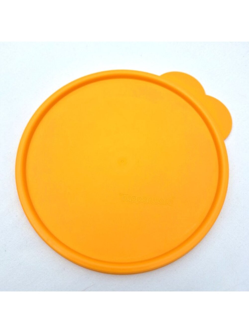 Tupperware Orange Replacement C Seal Lid 2541 D1 Bright Large Tabs Fits 6 Inch - Picture 7 of 7